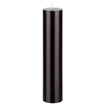 2" x 9" Unscented Round Pillar Candle - Black