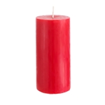 3" x 6" Unscented Round Pillar Candle - Red