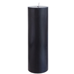 Mega Candles - 3" x 9" Unscented Round Pillar Candle - Black