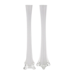 Mega Vases - 1.25" x 16" Eiffel Tower Glass Vase - White