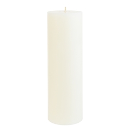 Mega Candles - 3" x 9" Unscented Round Pillar Candle - Ivory