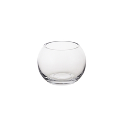 Mega Vases - 4.75" x 3.75" Fish Bowl Glass Vase - Clear