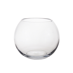 Mega Vases - 8" x 6.25" Fish Bowl Glass Vase - Clear