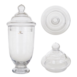 Mega Vases - 4.5" x 11.5" Apothecary Jar - Clear