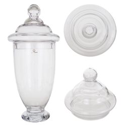 Mega Vases - 5.5" x 14.5" Apothecary Jar - Clear