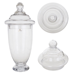 Mega Vases - 5.5" x 14.5" Apothecary Jar - Clear
