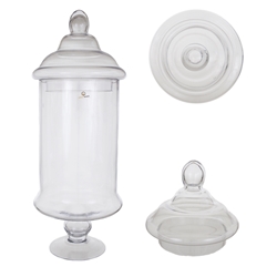 Mega Vases - 6.5" x 19.75" Apothecary Jar - Clear