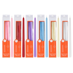 Mega Candles - 12 pcs 12" Unscented Taper Candle - Asst