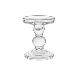 Mega Candles - 3.5" Pillar Glass Candle Holder - Clear