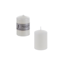 Mega Candles - 2" x 3" Unscented Dome Top Press Pillar Candle - White