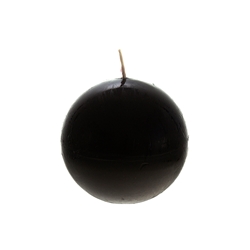Mega Candles - 3" Unscented Round Ball Candle - Black