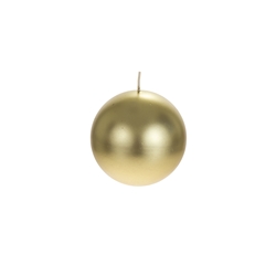 Mega Candles - 4" Unscented Round Ball Candle - Gold