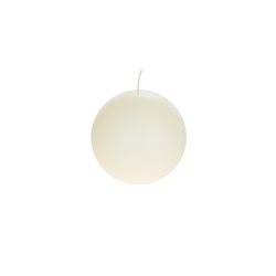 Mega Candles - 4" Unscented Round Ball Candle - Ivory