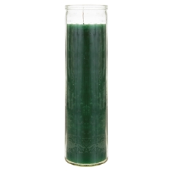 Mega Candles - 2" x 8" Unscented Tall Prayer Container Candle - Green