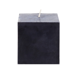 Mega Candles - 3" x 3" Unscented Square Pillar Candle - Black
