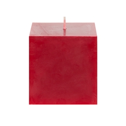 Mega Candles - 3" x 3" Unscented Square Pillar Candle - Red