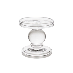 Mega Candles - 3.75" Pillar Glass Candle Holder - Clear
