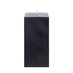 Mega Candles - 3" x 6" Unscented Square Pillar Candle - Black