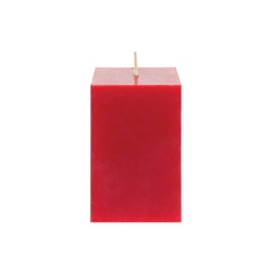 Mega Candles - 2" x 3" Unscented Square Pillar Candle - Red