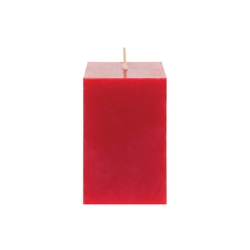 Mega Candles - 2" x 3" Unscented Square Pillar Candle - Red