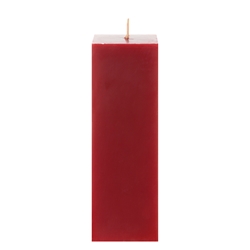 Mega Candles - 2" x 6" Unscented Square Pillar Candle - Red
