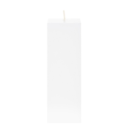 Mega Candles - 2" x 6" Unscented Square Pillar Candle - White