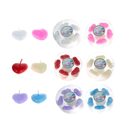 Mega Candles - 30 pcs Scented Floating Heart Candle - Assorted