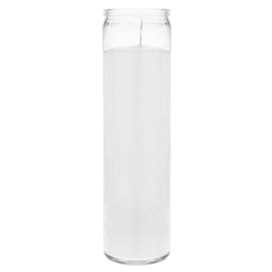 Mega Candles - 2" x 8" Unscented Tall Prayer Container Candle - White