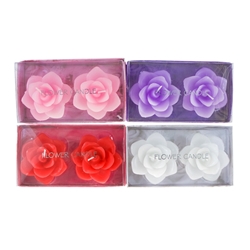 Mega Candles - 8 pcs Rose Petal Floating Scented Candle in Clear Box - Asst