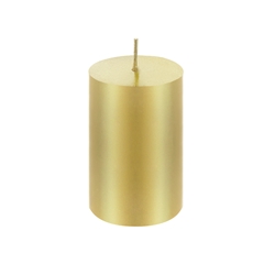 Mega Candles - 2" x 3" Unscented Round Pillar Candle - Gold