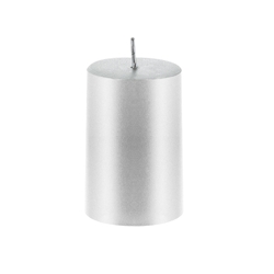 Mega Candles - 2" x 3" Unscented Round Pillar Candle - Silver