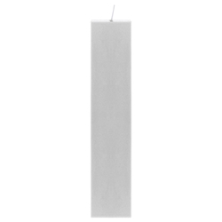 Mega Candles - 2" x 9" Unscented Square Pillar Candle - Silver