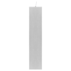 Mega Candles - 2" x 9" Unscented Square Pillar Candle - Silver