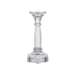 Mega Candles - 6.5" Taper Glass Candle Holder - Clear
