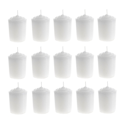 Mega Candles - 144 pcs 15 Hours Unscented Votive Candle - White