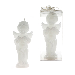 Mega Candles - Angel Standing Reading a Book Candle in Gift Box - White