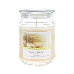 Mega Candles - 18 oz. Country Dreams Scented Jar Candle - Vanilla