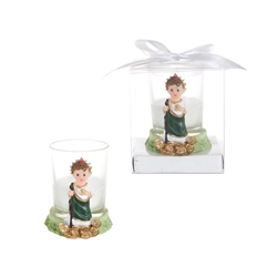 Mega Favors - Baby St. Judas Poly Resin Candle in Gift Box - White