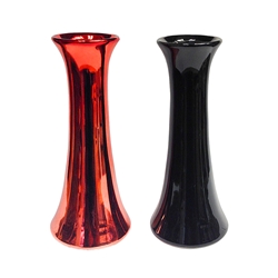 Mega Vases - 7" Metallic Cylinder Porcelain Vase - Asst