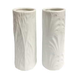 Mega Vases - Glossy Cylinder Porcelain Vase - White