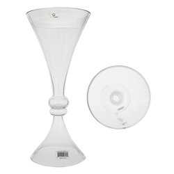 Mega Vases - 7" x 16" Reversible Latour Trumpet Glass Vase - Clear