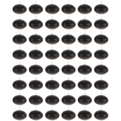 Mega Candles - 48 pcs 1.5" Unscented Floating Disc Candle in Bulk - Black