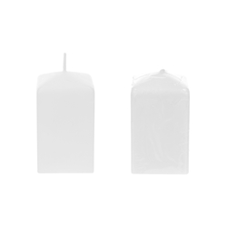 Mega Candles - 2" x 3" Unscented Dome Top Square Pillar Candle - White