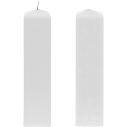 Mega Candles - 2" x 9" Unscented Dome Top Square Pillar Candle - White