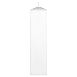 Mega Candles - 2" x 9" Unscented Dome Top Square Pillar Candle - White