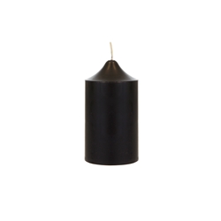 Mega Candles - 2" x 3" Unscented Round Dome Top Pillar Candle - Black