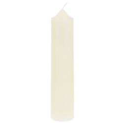 Mega Candles - 2" x 9" Unscented Round Dome Top Pillar Candle - Ivory