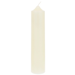 Mega Candles - 2" x 9" Unscented Round Dome Top Pillar Candle - Ivory