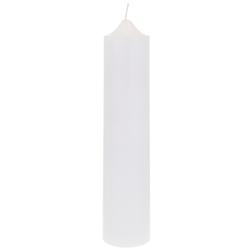 Mega Candles - 2" x 9" Unscented Round Dome Top Pillar Candle - White