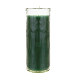 Mega Candles - 3" x 7.25" Unscented Tall Prayer Container Candle - Green
